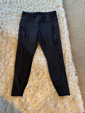 Athleta Black Rainier Tight Leggings — Deep Black